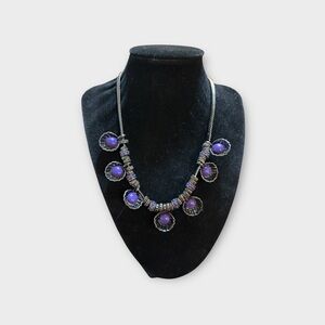 NWOT Giles & Brother BOHO Chic Purple Gemstone Necklace